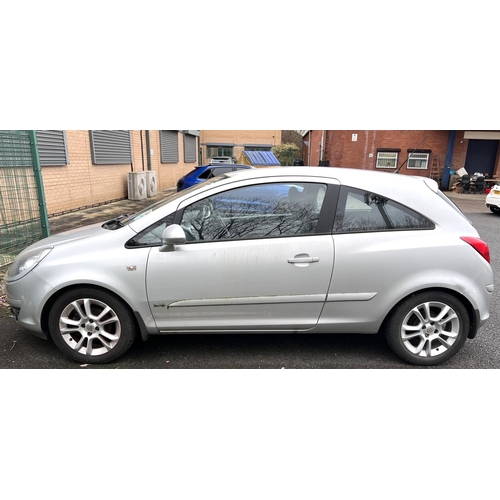 349 - A VAUXHALL CORSA SX1 A/C 3 DOOR HATCHBACK, 1229cc petrol engine, silver coachwork, first registered ... 