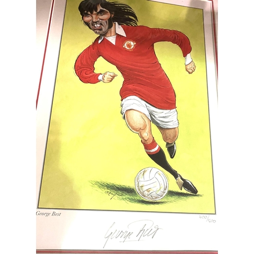 6A - A limited edition print of George Best, signed by the footballer in 1999, and England 1966 World Cup... 