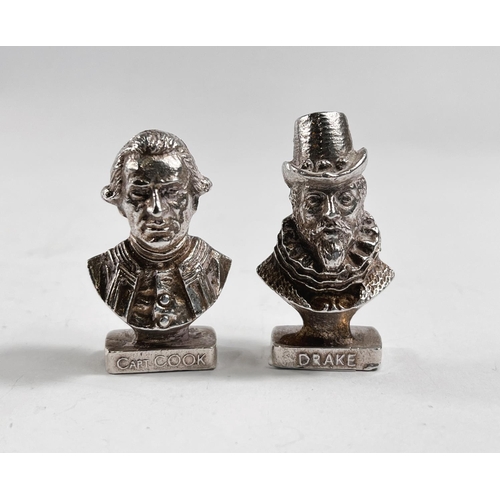 769 - Two miniature busts stamped 'sterling':  