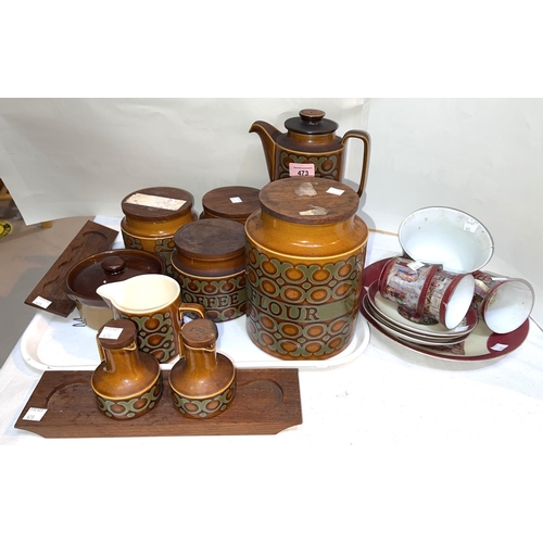 473 - A selection of Mid century Hornsea storage wear and similar china 