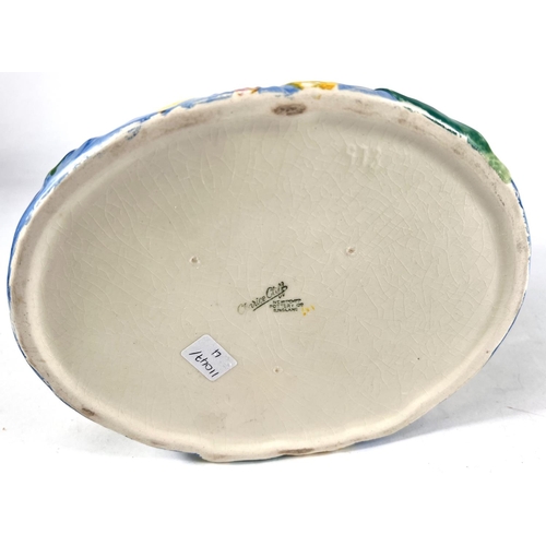 496A - Clarice Cliff for Newport Pottery, a bowl in the form of a waterlily, printed mark, length 22 cm