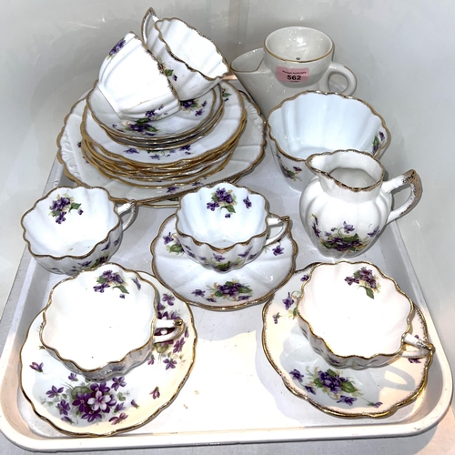 562 - A 1930's Melba floral tea set; decorative china