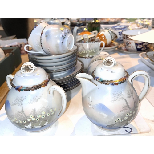 563 - A1930's Japanese eggshell tea set; a Noritake part tea set; etc.