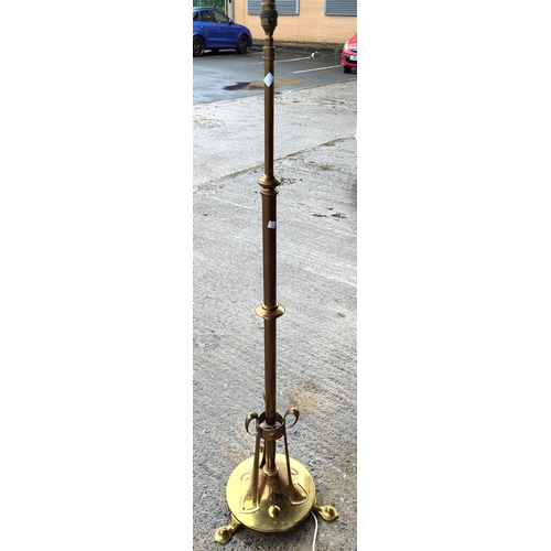 1057 - An Art Nouveau standard lamp with naturalistic base