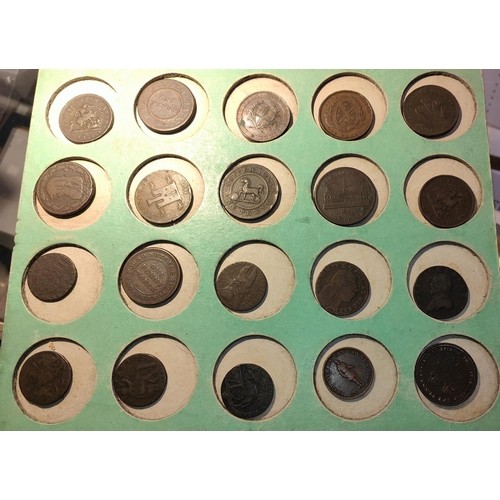 192 - A collection of 20 18th/19th century copper tokens, some interesting examples 