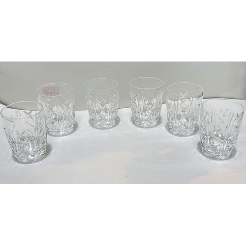 487 - Six Waterford Glengarriff pattern small rounded tumblers, height 9cm