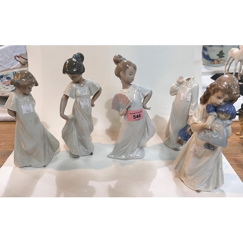 546 - 6 Nao figurines of children (one a.f.)