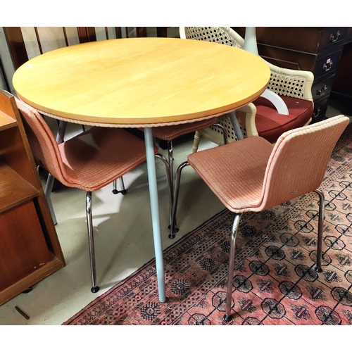 964 - A Lloyd Loom 'Oyster' breakfast suite comprising circular table and 3 chairs