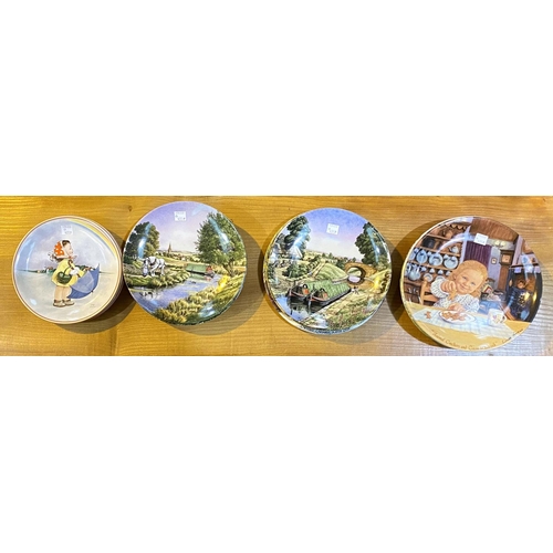 19 - A large selection of Bradford Exchange British Canal and other theme Collector's plates; A selection... 