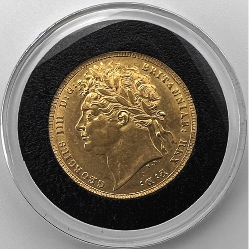 253 - An 1821 George IV Laureate Head sovereign, high grade with lustre