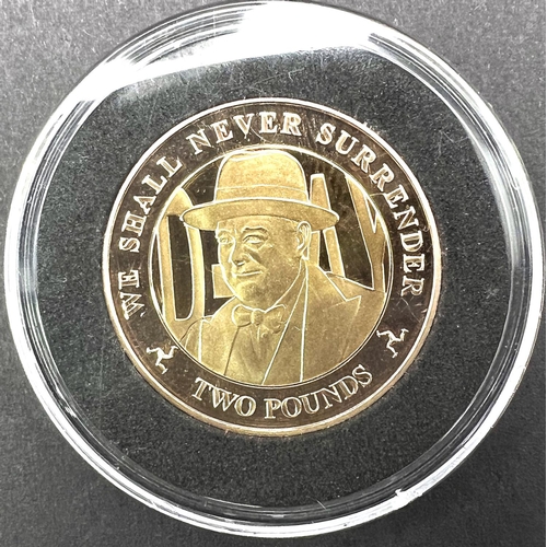 258 - D-Day Leaders £2 gold proof set 2019, depicting Winston Churchill, General Montgomery and King... 