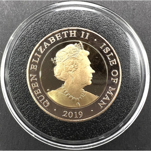 258 - D-Day Leaders £2 gold proof set 2019, depicting Winston Churchill, General Montgomery and King... 