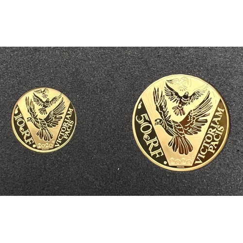 259 - 'The Long Peace'  Fairmined coin set comprising 1/10 oz and 1/4 oz gold coins