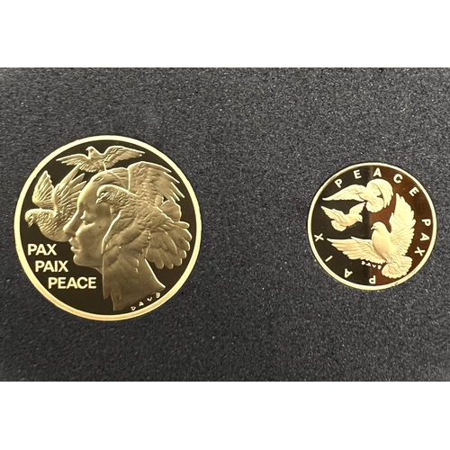 259 - 'The Long Peace'  Fairmined coin set comprising 1/10 oz and 1/4 oz gold coins