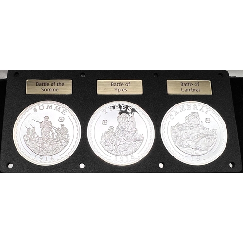 260 - The Battle of the Somme 100th Anniversary coin set comprising of one 1oz 24ct gold coin and 3 Sterli... 