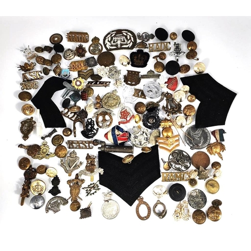 311 - A selection of various military badges, buttons etc