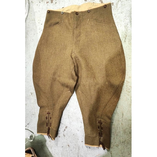 373A - A pair of womens land army khaki breeches, WWII period