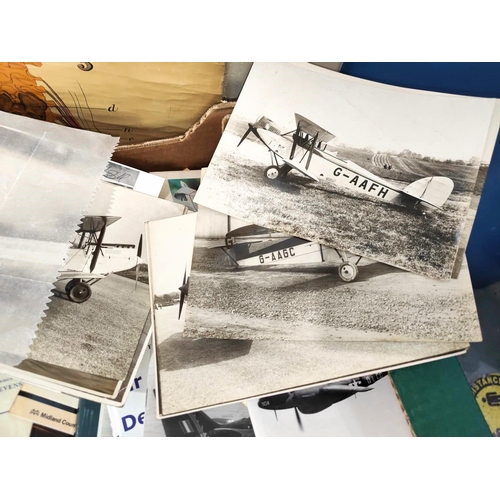 383 - A selection of pictures and ephemera relating to RAF and aircraft, with Pre and post WWII aircraft p... 