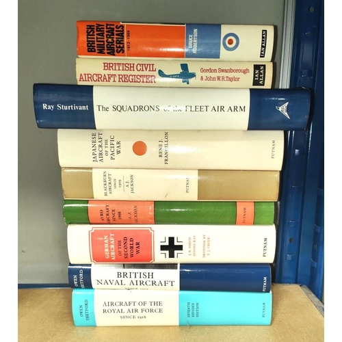 385B - Six Putnam Publishing Hard back books of Early to mid 20th century military aircraft; Aircraft of th... 