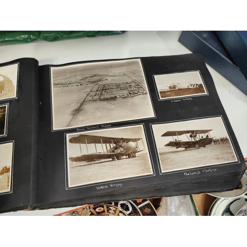 332 - RAF IRAQ 1920's: a good photograph album compiled by Sgt (?) ROBSON 6th Squadron RAF including aeria... 