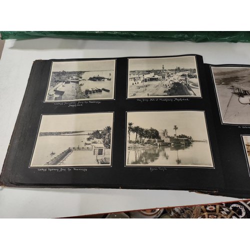 332 - RAF IRAQ 1920's: a good photograph album compiled by Sgt (?) ROBSON 6th Squadron RAF including aeria... 