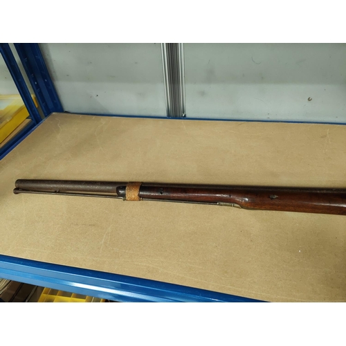 350 - A Brown Bess India Pattern Musket converted from flintlock to percussion, barrel 84cm, the lock plat... 