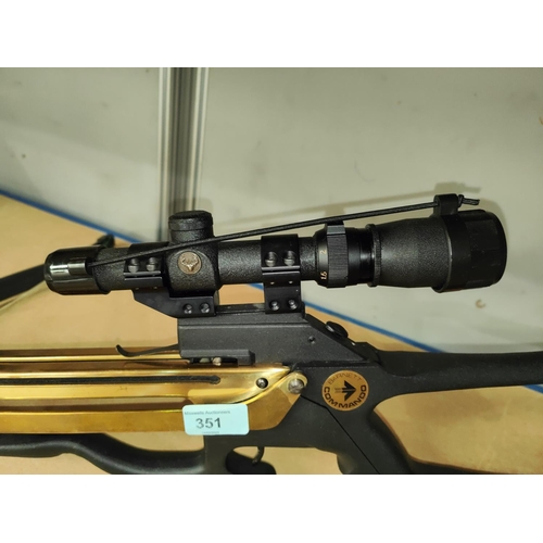 351 - A Barnett Commando crossbow with a Simmons Whitetail classic 1.5x20 telescopic sight, with carry cas... 