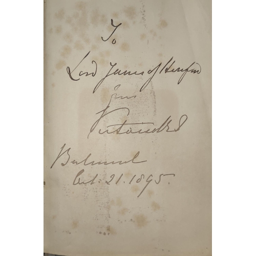 161 - H.M. QUEEN VICTORIA - signed book.More leaves from the Journal of a Life in the Highlands from 1862 ... 