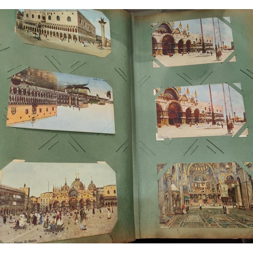 176 - A collection of Raphael Tuck Oilette postcards in album and an album of similar continental cards