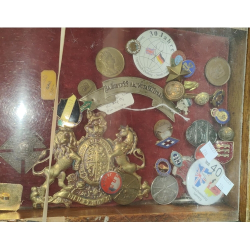 234 - 2 cases of assorted medals, badges and buttons