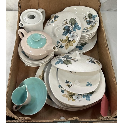 54 - A select of Midwinter Stylecraft dinnerware, 25 pieces approx; a Poole teapot; a selection of decora... 