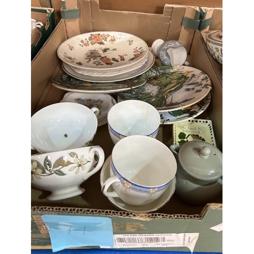 74 - A Midwinter mid century coffee service, and large selection of cups saucers etc including Crown Staf... 