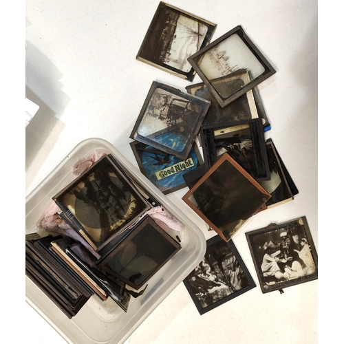 122 - A collection of magic lantern slides, skiing in Switzerland 1910-1920