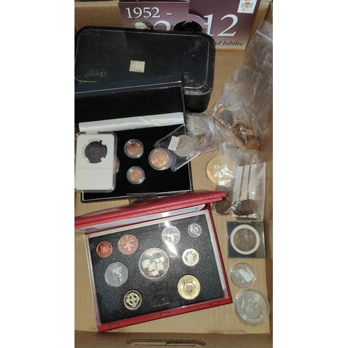 213A - A 1996 GB proof set; a selection of GB and US coins etc