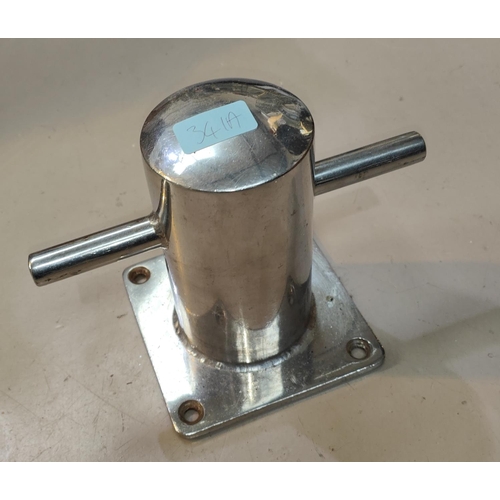 341A - A stainless steel marine mooring bollard, height 16cm