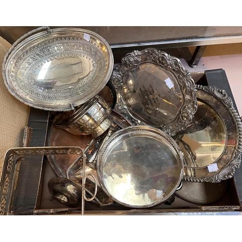 728 - A selection of silver plate