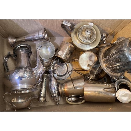 728 - A selection of silver plate