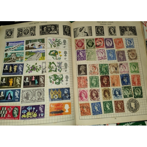 300A - A selection of Stanley Gibson stamp albums and books etc