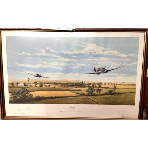 147 - 'Rangers' a signed limited edition print of spitfires by Graeme Lothian, singed in pencil by the art... 