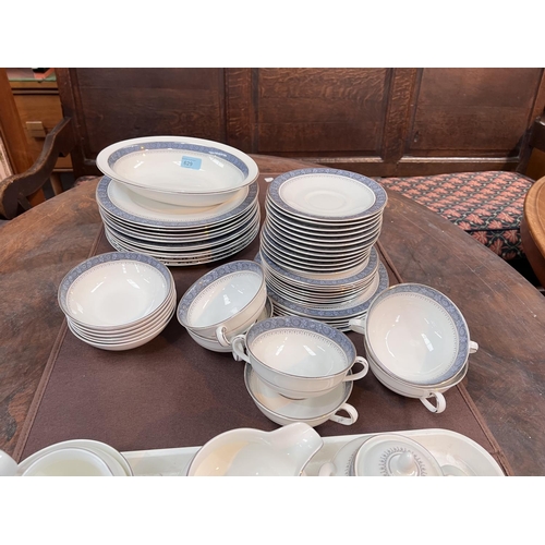 132 - A selection of cut glass bowls, decanters etc