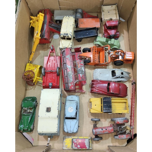 232 - A selection of vintage Dinky and other diecast vehicles loose, Massey-Harris, Jaguar etc