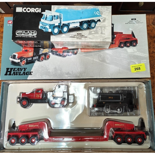 268 - An originally boxed corgi classics Heavy Haulage 31007, another Corgi Guy Invincible boxed 