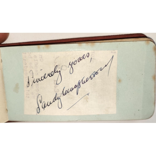 397 - An autograph album containing a selection of mid 20th century autographs