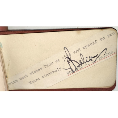 397 - An autograph album containing a selection of mid 20th century autographs