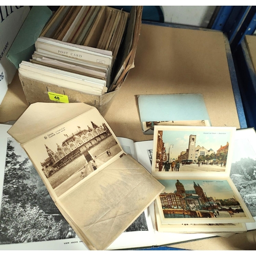 48 - A large collection of European postcard views, booklets of Amsterdam, Mal Maison other similar, a la... 