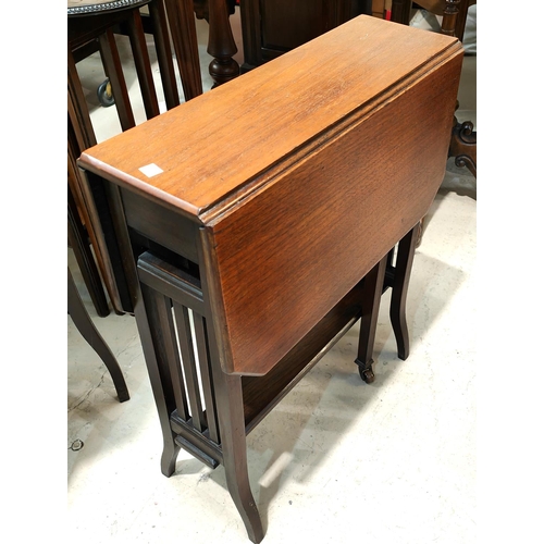 918 - A Victorian mahogany occasional table with octagonal top on pedestal and tripod base; an Edwardian S... 