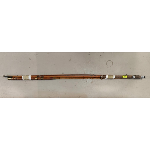 186 - A Hardy Wanless Palakona cane rod, 2 section; a 3 section cane rod