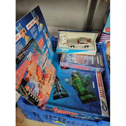 205 - An originally boxed Matchbox Thunderbirds Rescue pack, A Corgi James Bond Aston Martin 94060 diecast... 