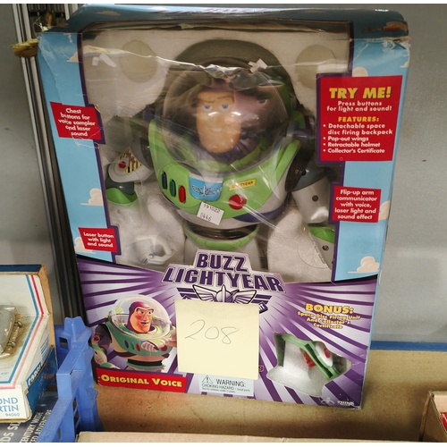 208 - A Buzz Lightyear figure in original box (box a.f.)