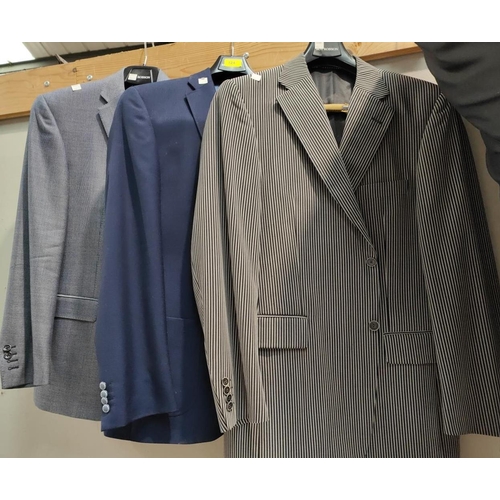 124 - Three gents' 'Roy Robson' jackets:  dark blue, light blue & grey stripe, size medium/large;... 